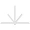 Ekena Millwork Kennewick Architectural Grade PVC Gable Bracket, 96"W x 60"H x 4"D x 4"F, 15/12 Pitch GBP096X60X0404KEN00 - alternate 4